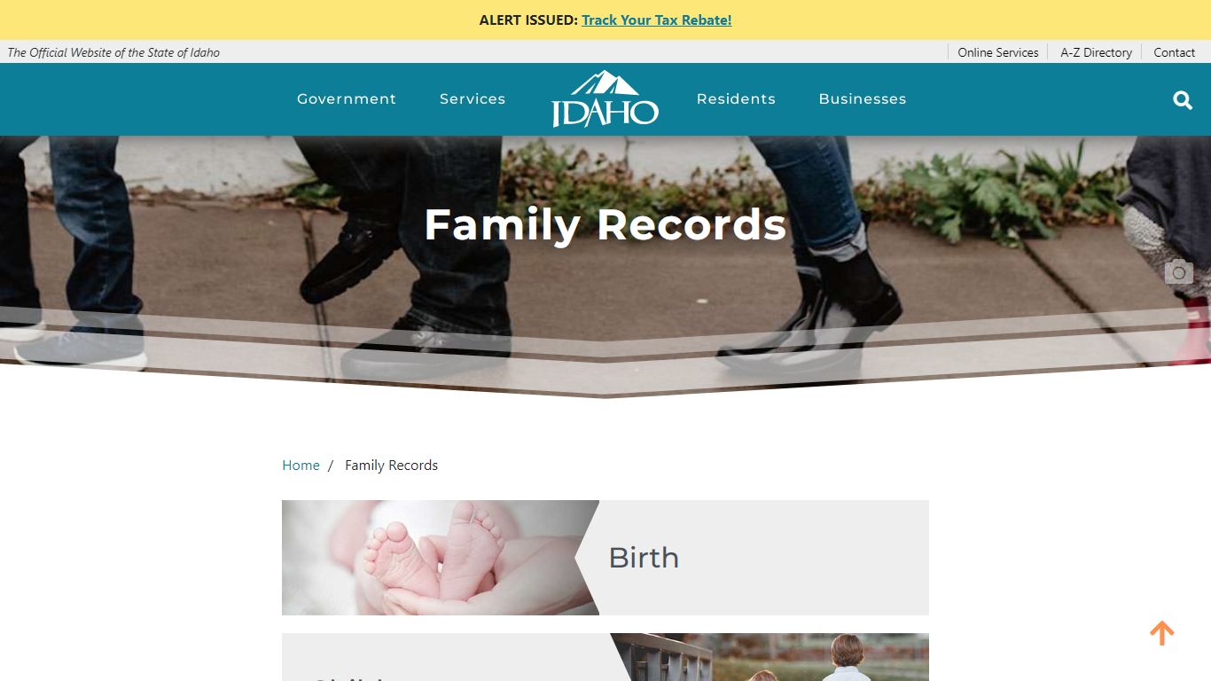 Family Records | The Official Website of the State of Idaho